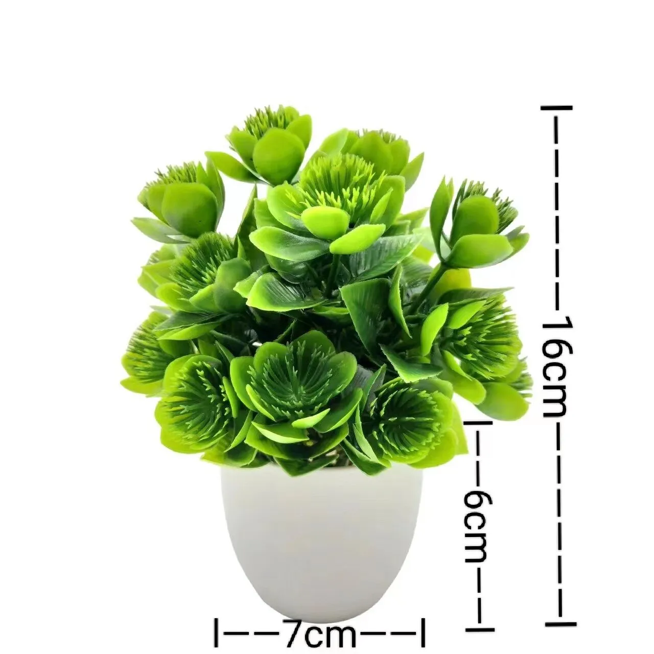 Plantas artificiales con macetas de plástico, vegetación perfecta para decoración del hogar, escritorio, sala de estar y dormitorio, 1 unidad