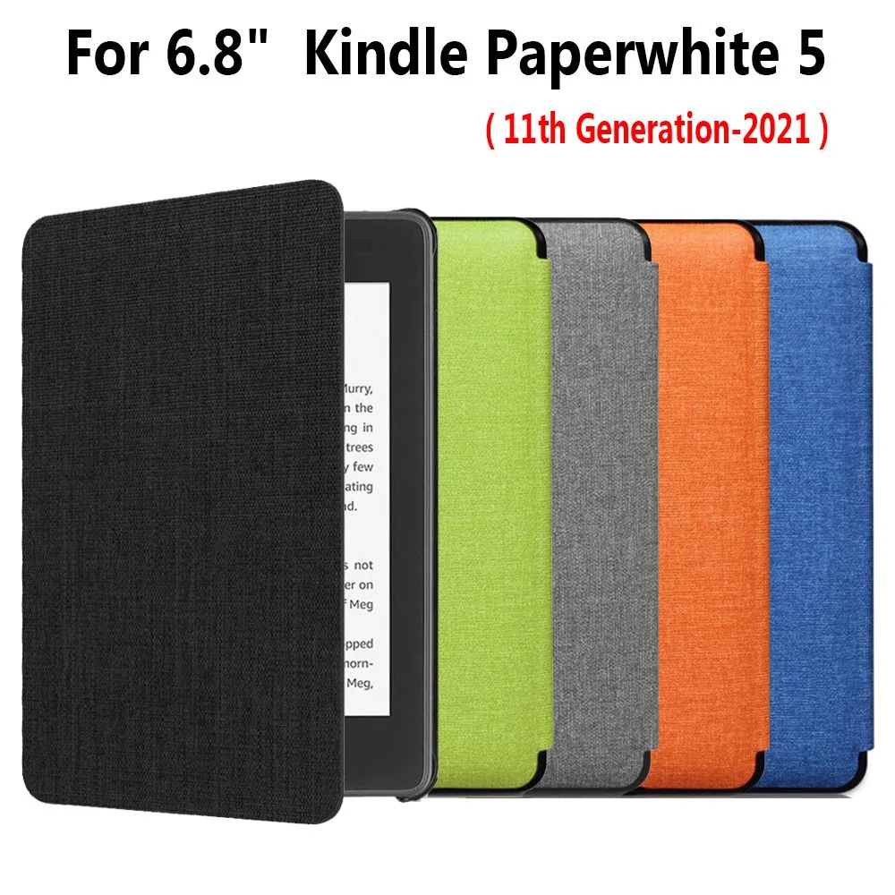 Funda protectora ultrafina de cuero PU para Kindle Paperwhite 5, cubierta inteligente de 6,8 pulgadas, 11. ª generación, 2021